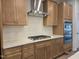 Stylish kitchen featuring stainless steel appliances, ample cabinetry, and a modern range hood at 5029 Jowetts Walk Dr # 29, Cary, NC 27519