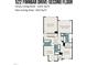 Second floor plan of 522 Finnbar Drive shows the primary bedroom, bonus room and three bathrooms at 522 Finnbar Dr, Cary, NC 27519