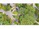 Aerial view of the neighborhood with lush greenery and mature trees surrounding the houses at 6717 Ebon Ct, Raleigh, NC 27615