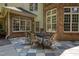 Backyard patio area with outdoor dining set at 71012 Russell, Chapel Hill, NC 27517