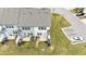Aerial view showcases the home's backyard, parking, and surrounding community layout at 72 S Grey Abbey Dr, Clayton, NC 27527