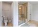 Bathroom with shower and toilet at 1021 Benay Rd, Morrisville, NC 27560