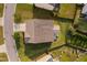 Bird's-eye view of a home with a well-manicured yard and inviting curb appeal at 105 Putters Ct, Durham, NC 27703