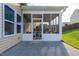 Exterior view of screened-in porch offers a relaxing outdoor space at 105 Putters Ct, Durham, NC 27703