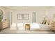 Large primary bedroom featuring natural lighting, stylish art, and modern decor at 108 Fishing Pier Way, Lillington, NC 27546