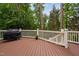 Spacious back deck offers an outdoor seating area, perfect for entertaining and grilling at 108 Vescova Ln, Morrisville, NC 27560