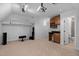 Bonus room featuring projector, wet bar and access to the bathroom at 108 Vescova Ln, Morrisville, NC 27560