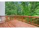 Inviting wooden deck offers an outdoor retreat overlooking a lush, private backyard at 112 River Dell Townes Ave, Clayton, NC 27527