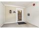 Well-maintained entrance featuring unit number, secure entry, and clean, inviting space at 1310 Durlain Dr # 107, Raleigh, NC 27614