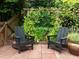 Relaxing outdoor seating area with patio and garden feature creating a tranquil retreat at 1706 Rangecrest Rd, Raleigh, NC 27612