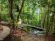 Secluded backyard pond with lush surroundings and stone accents at 1706 Rangecrest Rd, Raleigh, NC 27612