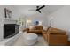 Inviting living room featuring a fireplace and comfortable seating at 1706 Rangecrest Rd, Raleigh, NC 27612