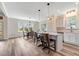 Spacious kitchen and dining area with a center island and multiple seating options at 1779 Walter Grissom Rd, Kittrell, NC 27544