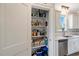 Organized pantry with shelving, perfect for storing kitchen essentials at 1779 Walter Grissom Rd, Kittrell, NC 27544