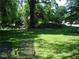 Lush green backyard with a well-maintained lawn and mature shade trees at 200 Walnut St, Cary, NC 27511