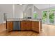 Kitchen with stainless steel appliances and a large island at 2001 Dobson Ct, Raleigh, NC 27612