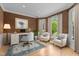 Bright office space with desk, seating area and hardwood floors at 2001 Dobson Ct, Raleigh, NC 27612