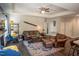 Cozy living room with comfortable leather seating and stylish decor at 212 Hardwick St, Clayton, NC 27527