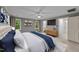 Bedroom with carpet, ceiling fan, and ensuite bathroom at 220 Dalton Dr, Raleigh, NC 27615