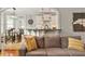 Comfortable living room next to the white kitchen at 2207 Cameron Pond Dr, Cary, NC 27519