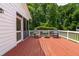 Deck with seating and a view of the backyard at 228 Birch Creek Dr, Fuquay Varina, NC 27526
