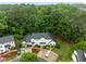 Aerial view of townhome complex featuring lush greenery, convenient parking, and well-maintained landscaping at 3021 White Cloud Cir, Apex, NC 27502