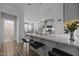 Modern kitchen featuring granite countertops, stainless steel appliances, and an open design at 461 Cedar Pond Ct, Knightdale, NC 27545