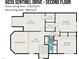 Second floor plan featuring an office, loft, two bedrooms, walk-in closets, and bathrooms at 6035 Sentinel Dr, Raleigh, NC 27609