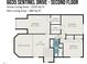 Detailed second-floor plan layout including bedrooms, walk-in closets and bathrooms at 6035 Sentinel Dr, Raleigh, NC 27609