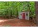 Backyard shed offers lots of extra storage space at 7 Hitching Rack Ct, Durham, NC 27713