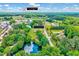 Stunning aerial view of 750 Greenleaf Rd property with lush greenery and convenient access to the I-40 interchange at 750 Greenleaf Rd, Angier, NC 27501
