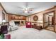 Spacious living room with fireplace and comfortable seating at 7520 Milestone Ct, Raleigh, NC 27615