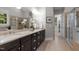 Beautiful bathroom with double sinks, granite countertops, and access to walk in shower and soaking tub at 109 Henrys Ridge Rd, Pittsboro, NC 27312