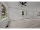 Open-concept living room featuring recessed lighting and wood-look flooring at 111 S Gaylee Lake Dr, Wendell, NC 27591