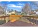 Wooden deck overlooking backyard at 11113 N Radner Way, Raleigh, NC 27613