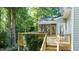 Outdoor living with access to deck, and screened-in porch, overlooking the wooded lot for a private outdoor lifestyle at 113 Bergeron Way, Cary, NC 27519