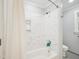 Stylish bathroom with tiled shower and bathtub combination at 113 Bergeron Way, Cary, NC 27519