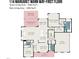Floor plan featuring an open concept first floor with large bedrooms and living spaces at 114 Margaret Mann Way, Pittsboro, NC 27312