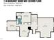 Second-floor plan featuring bedrooms, an office, a den, and a bathroom, highlighting the upper level's layout at 114 Margaret Mann Way, Pittsboro, NC 27312