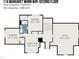 Second floor layout featuring bedrooms, a bathroom, living room and an office space at 114 Margaret Mann Way, Pittsboro, NC 27312
