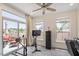 Sunroom serves as exercise room with access to patio and backyard at 1357 Prevenient Dr, Wake Forest, NC 27587