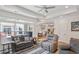 Inviting living room with abundant natural light and open to breakfast area at 1357 Prevenient Dr, Wake Forest, NC 27587
