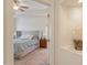 Comfortable main bedroom provides private space at 1357 Prevenient Dr, Wake Forest, NC 27587