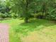 Spacious, bright backyard featuring lush green grass and mature trees, perfect for outdoor activities at 1822 Routh Rd, Burlington, NC 27217