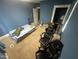 Bedroom featuring blue walls, carpet and closet at 2511 Chapel Hill Rd, Durham, NC 27707