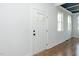 Bright entryway features a decorative glass door and modern trimwork at 2517 Newbold St, Raleigh, NC 27603