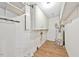 Basement with utility connections, water heater, and storage options at 3114 Alabama Ave, Durham, NC 27705