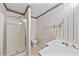 Full bathroom with a shower, toilet, and sink at 3114 Alabama Ave, Durham, NC 27705