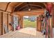 Interior view of the shed showing ample storage and organization options for tools and equipment at 328 Avery Meadows Dr, Smithfield, NC 27577