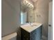 Stylish bathroom featuring a vanity, and modern fixtures at 3632 Rail Overlook Dr, New Hill, NC 27562